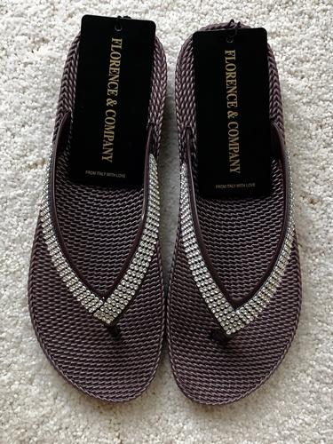 Jewel Flip Flop  Brown