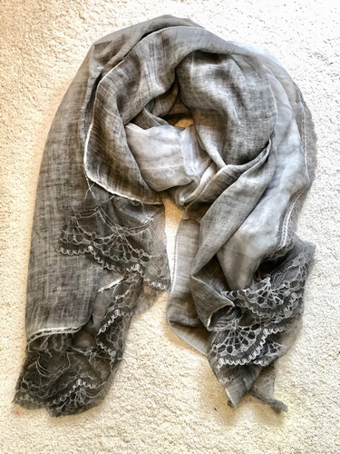Beautiful Decadent Scarf Vintage Grey