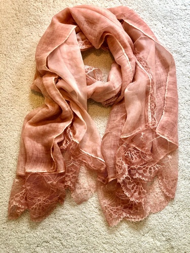 Beautiful Decadent VintagePink wash Scarf
