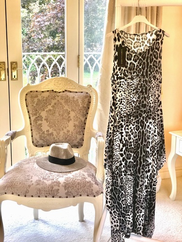 Leopard Design Dress Grey/Black
