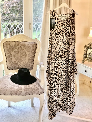 Leopard Design Dress Stone / Brown