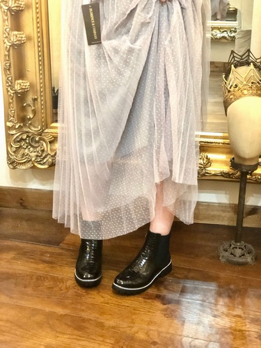Polka dot  Net Skirt Grey