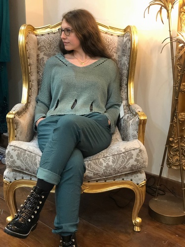 Designer Inspired Crop Knit Tiffany