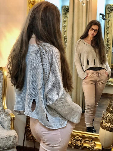 Designer Inspired Crop Knit Grey