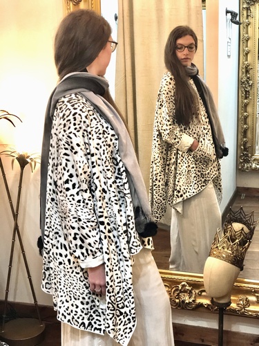 Beautiful Leopard Tunic Black/White