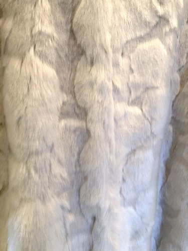 Wave Cut Faux Fur Coat Winter White