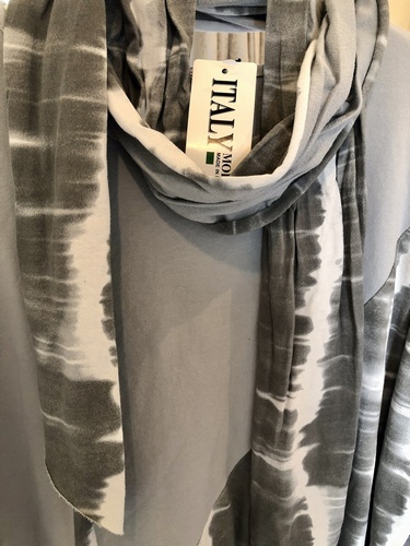 Blurred lines Tunic With Scarf Grey