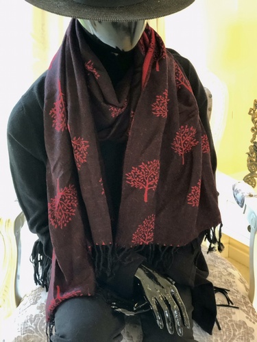 Tree Of Life Fine Pashmina 2 Shades Of Wine
