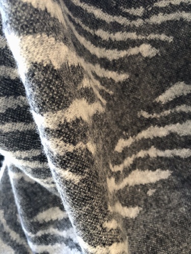 Italian Zebra Design  Mix Scarf Grey