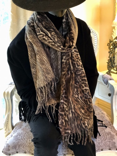 Touch Of Tweed Leopard Design Mink/Brown