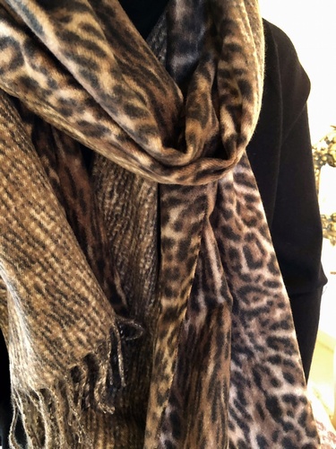Touch Of Tweed Leopard Design Mink/Brown