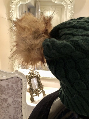 Knit Pom Hat Emerald Green