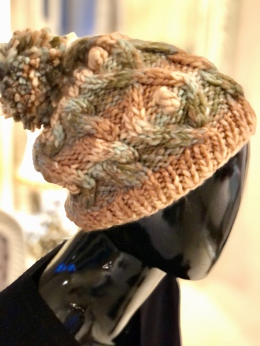 Pom Hat Camel/Pistachio/ Cream