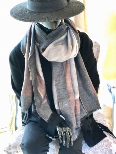 Terry Borders Warm Pashmina Grey's Tobacco