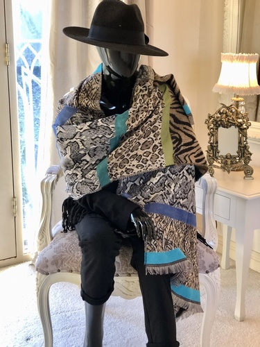 Joseph Wrap Reversible Turq/Lime/Teal