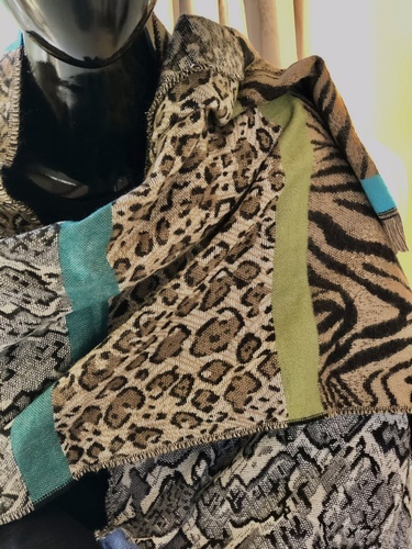 Joseph Wrap Reversible Turq/Lime/Teal
