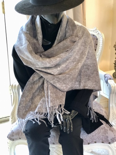 Tye Dye Plain Scarf Grey