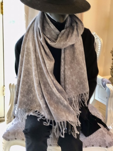 Tye Dye Plain Scarf Grey