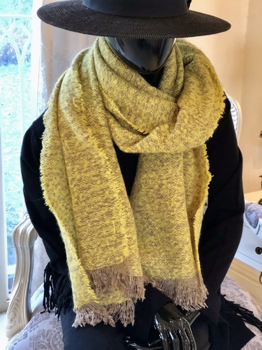 Fleck Plain Scarf Yellow