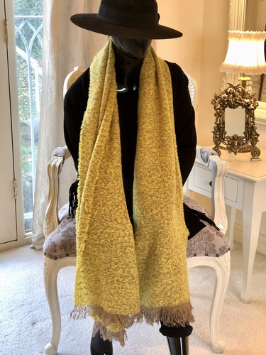 Fleck Plain Scarf Yellow