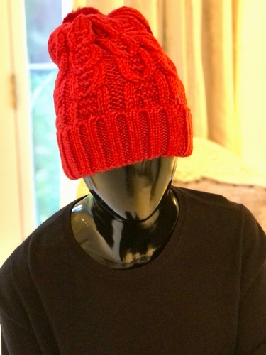 Cable Knit Soft Pom Hat