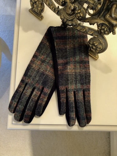 Spandex Gloves Patchwork Green