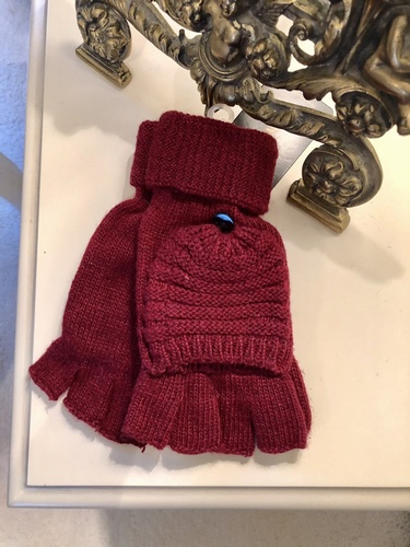 Fingerless Boutique Gloves Wine
