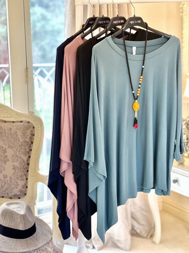 New Season Zest Asymmetrical Necklace Top Black