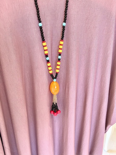 New Season Zest Asymmetrical Necklace Top Damask Rose