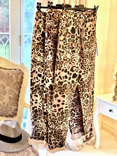 Spring Leopard Print Magic Trouser Pink