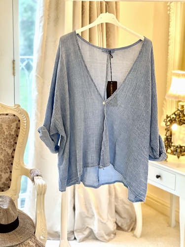 New Season Jkt Over Top Blue Jean